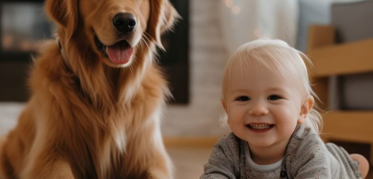 Hund und Baby